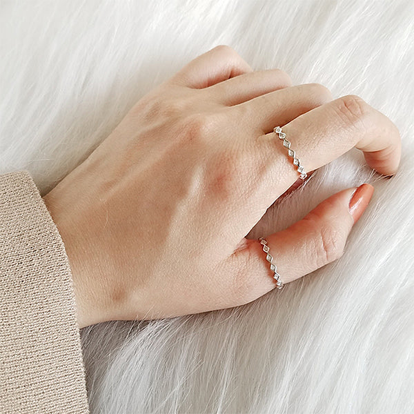 Silver Rings Rhombus