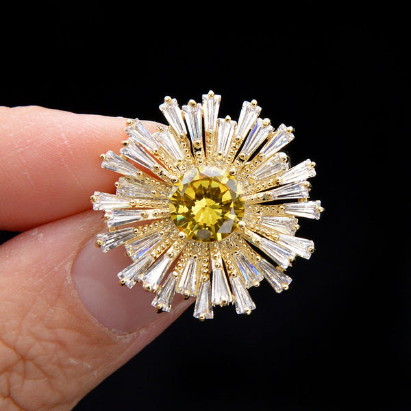 Sunflower Brooches