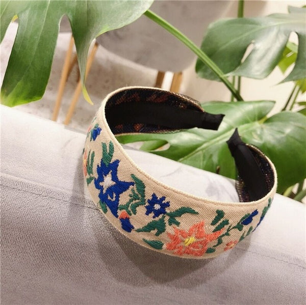 Embroidery  Flower Headbands