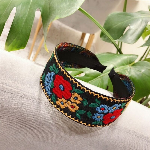 Embroidery  Flower Headbands