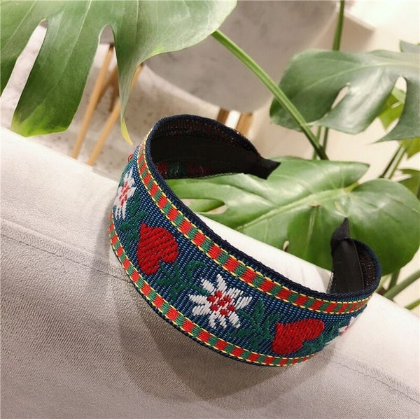 Embroidery  Flower Headbands