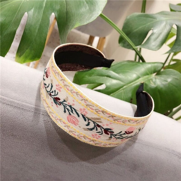Embroidery  Flower Headbands
