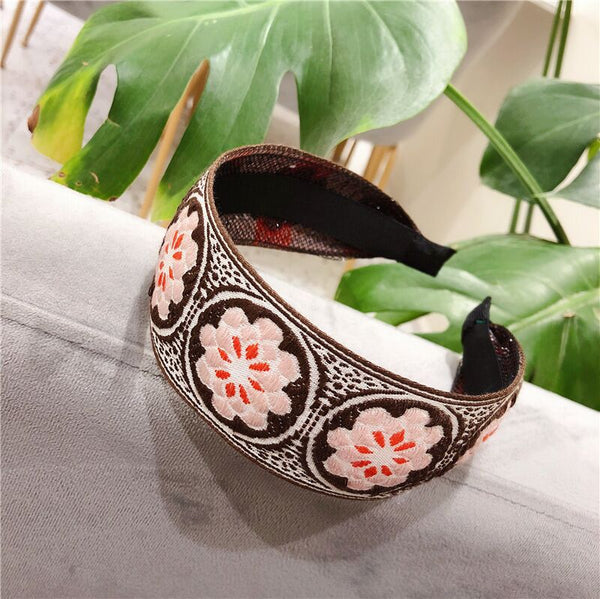 Embroidery  Flower Headbands