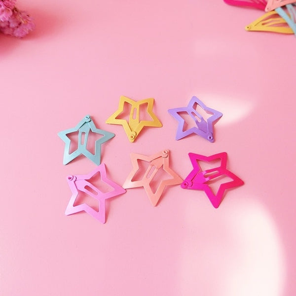 Metal Hair Snap Clips Cute