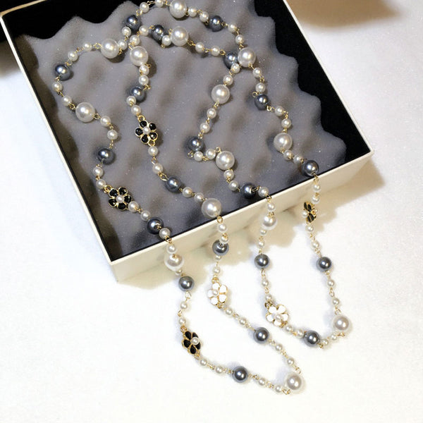 flower sweater chain long