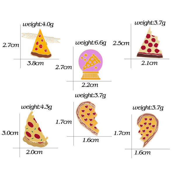 Pizza Brooches for Women